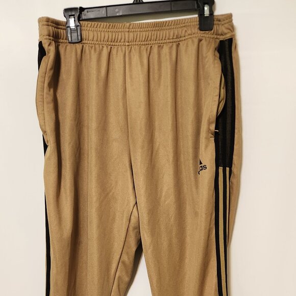 Adidas Men's Trio 19 Track Pants Tappered ZIp Leg Brown/Black SIZE Xlarge - Picture 1 of 5